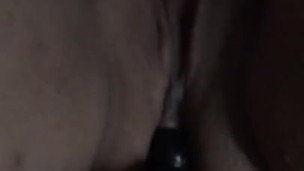 Getting fucked with a vibrator as I rub my clit