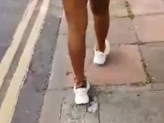 Black Girl in Micro Shorts Bending Over on the Street - THICK BOOTY Candid 10/16