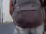 Black Girl in Micro Shorts Bending Over on the Street - THICK BOOTY Candid 12/16