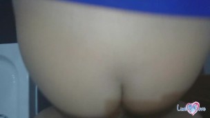 Step Mom fucked in bathroom gets Ass Cum covered