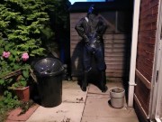 rain gear loser showing off its chastity belt and being a pathetic pig 3/16