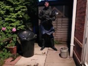 rain gear loser showing off its chastity belt and being a pathetic pig 6/16