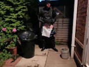 rain gear loser showing off its chastity belt and being a pathetic pig 7/16