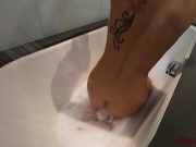 Passionate Masturbate Pussy Sex Toy in Bathroom