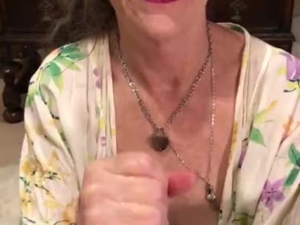 Amateur MILF GILF With Red Lipstick Gives Sensual Slow Delicious POV CIM Swallow Blowjob!💦