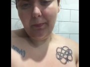 Sunny plays in the store bathroom 