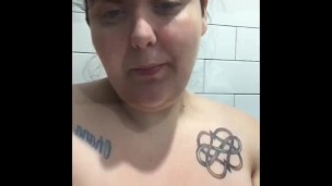 Sunny plays in the store bathroom 
