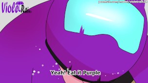 Among Us Hentai Porn UNCENSORED Purple eating Black dick