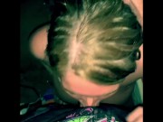 curvy blue haired girl gives blowjob and gets it from behind 1/16