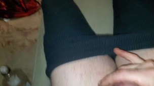 Playing with cock and rings
