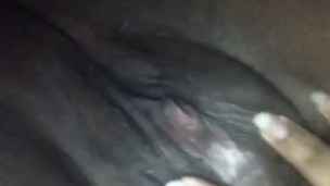 Fat wet black pussy with large clit