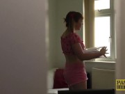 PASCALSSUBSLUTS - Petite Cherry English Analled and Fed Cum 6/16