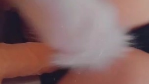 Riding my dildo for a quickie 