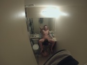 Bathroom Ceiling Cam -- MILF Shelby Squirts 8/16