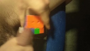 Man solves Rubik's Cube with penis