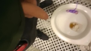 Pissing with a soft dick in my straight mates toilet