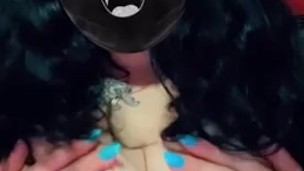 BBW Latina Plays with Big Boobs for Snapchat in Slow Motion!