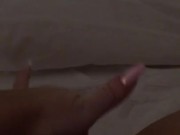 Teen fucks herself, panty stuffing & squirts as she listens to parents fucking hard next door 3/16