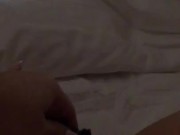 Teen fucks herself, panty stuffing & squirts as she listens to parents fucking hard next door 6/16