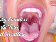 Hairy Ebony Giantess Body Tour and Swallow 15/16