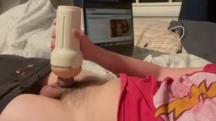 Thick cock fucks fleshlight 