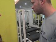 HUNT4K. Magnificent chick gives trimmed vagina for cash in the gym 5/16