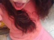 PinkMoonLust Peed Her Pants! She Pisses Her Pants AGAIN! Sits in Piss & Dirty Talks Nasty Shows Tits 7/16