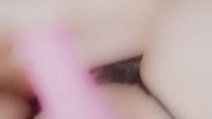 Sexy mami uses toys to play with her pretty pink pussy 