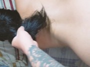 LONG HAIR!! In doggystyle I destroy her pussy while I prepare her delicious ass. Whore for money! 5/16