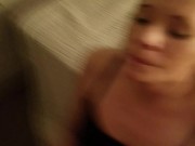 Draining my balls down the throat of Sexeesavage a.k.a. my little Native American fuck slut ;) 1/16