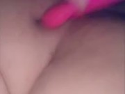 Fucking myself and cumming with my rabbit right after pussy creampied