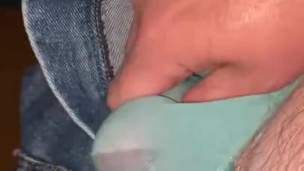 Stroking in my jeans and panties