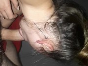 Wife Quicky blowjob with cum in mouth 12/16