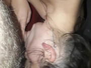 Wife Quicky blowjob with cum in mouth 4/16