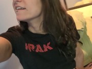 Tease from a cute nerdy girl with small tits and slutty eyes 14/16