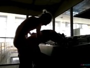Fucking in Public in an Abandoned Factory, She Hold Of From Squirting! 10/16