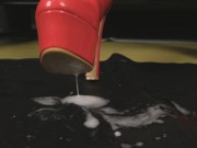 Girls humiliate a slave, he licks his hands Soak up my drool lick my gloves slave, Spitting Fetieh 15/16