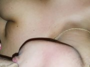 Teen With Fox Tail Anal Plug Makes Him Cum All Over Her Tits 3/16