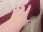 Ass, legs, and feet play in red tights!  10/16