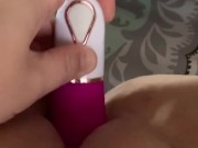Fucking pink pussy with pink vibrator