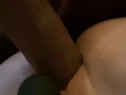 Getting fucked by a big dildo  12/16