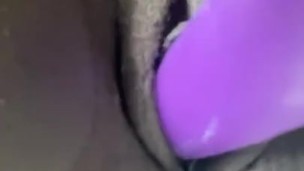 Tight pussy dildo fucking