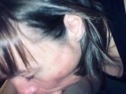 My mature cougar wife 48 sucking our younger friends cock 28 till he explodes in her mouth. 15/16