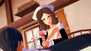 She invited her neighbor to a thanksgiving dinner... - Hentai