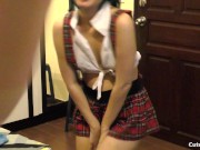 Horny Asian Music Student with Blue Hair Fucks Teacher to Pass Exam 15/16