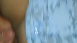 Nice Girl from church wedding won't fuck but I JO/cum all over dress 