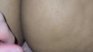 Black Girl Rides White Boy Reverse Cowgirl 