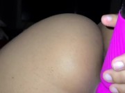 Black girl plays with vibrator  13/16