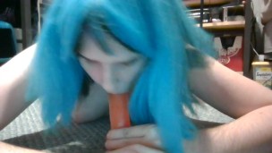 deep throating my toy