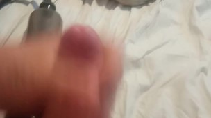 Pumping cock hard before cumming big load